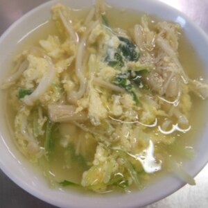 水菜とえのきの卵スープ